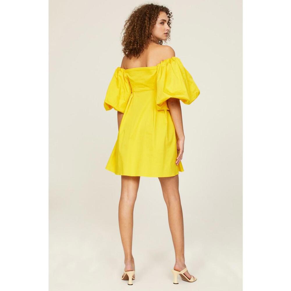 Peter Som x RTR Yellow Satin Dress Size 12 - Picture 2 of 5